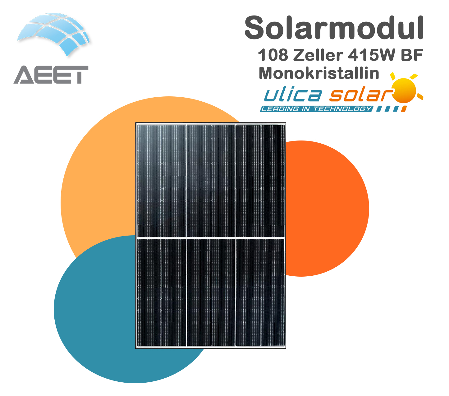 Solarmodule 1722x1134x30mm 108 Zeller HC Mono BF Solarmodule 1722x1134x30mm 108 Zeller HC Mono BF