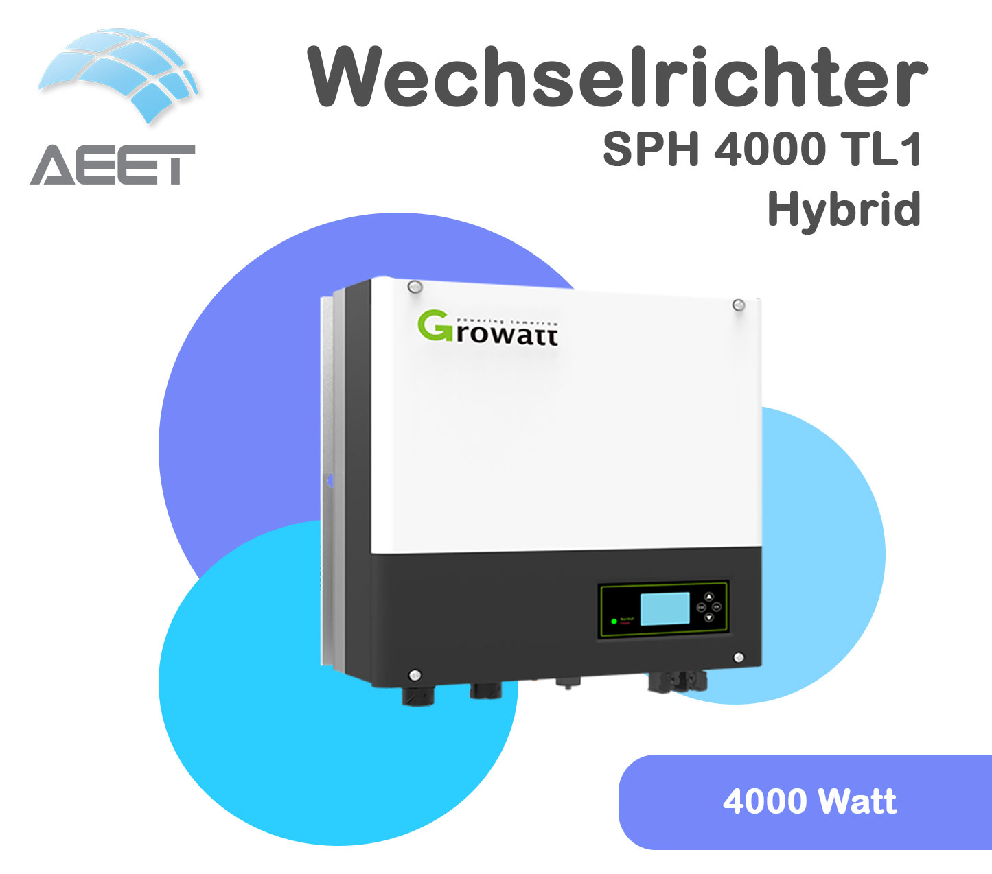 Growatt SPH 4000 | 1 Phasig inkl. CT für- DC Growatt SPH 4000 | 1 Phasig inkl. CT für- DC