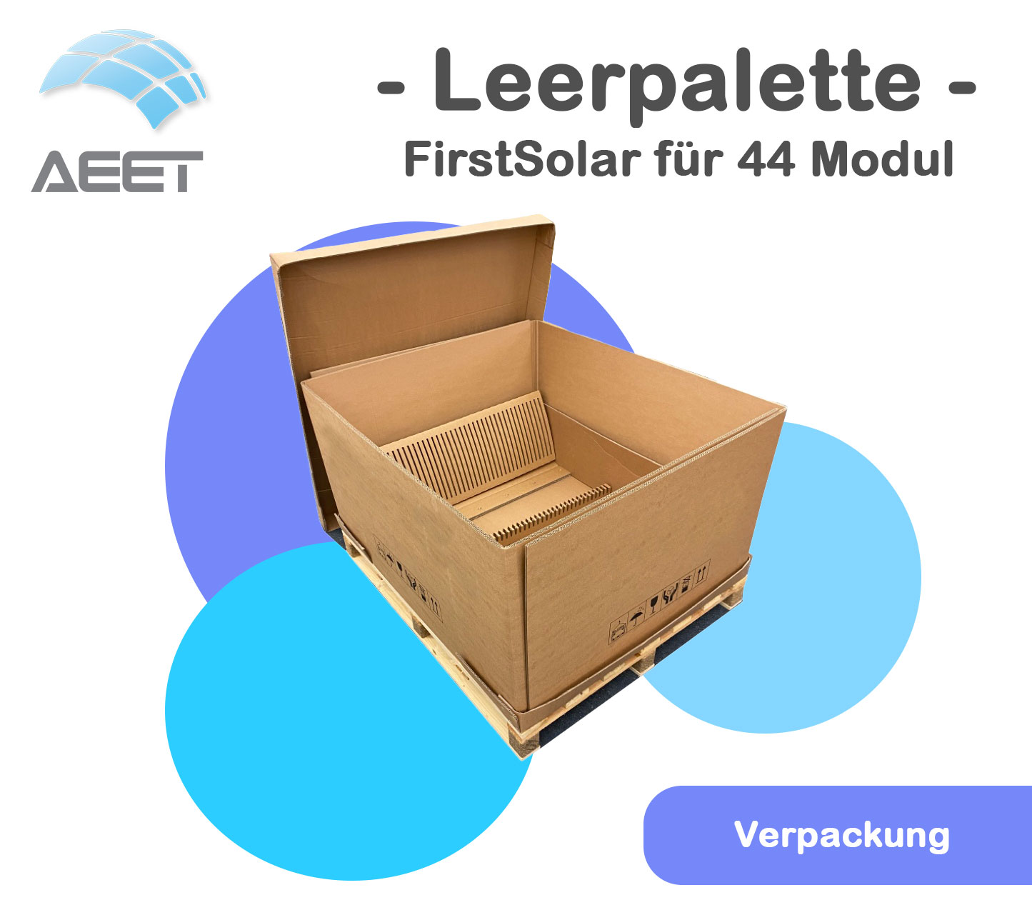 Leerpalette FirstSolar für 44 Module Leerpalette FirstSolar für 44 Module